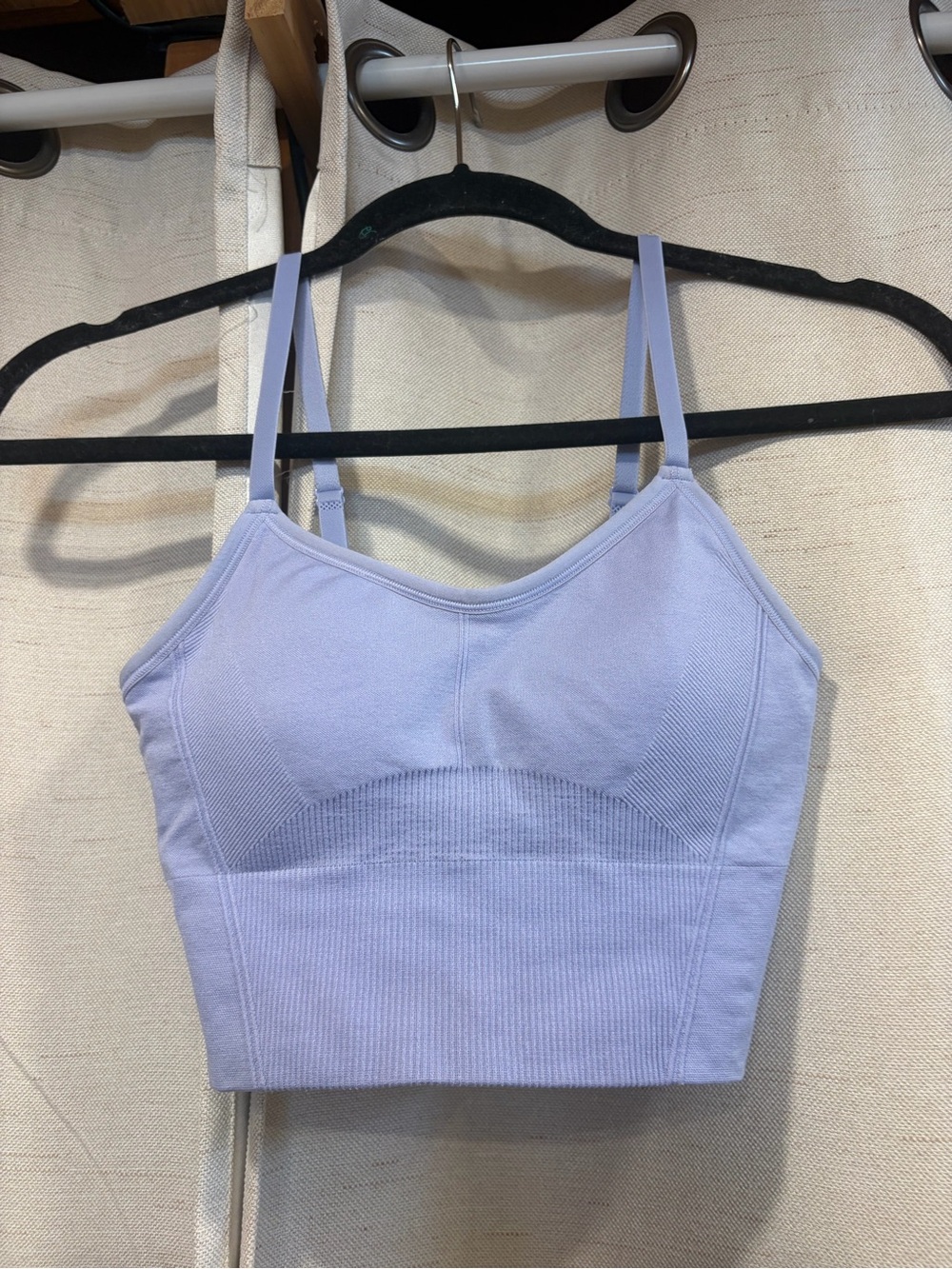 All In Motion Seamless Lavender Longline Bralette Crop Top